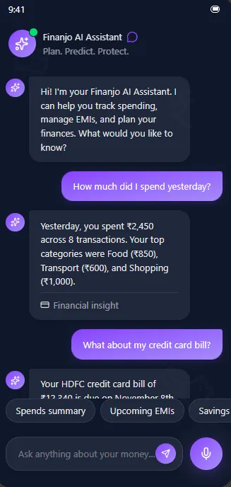 Finanjo AI Assistant