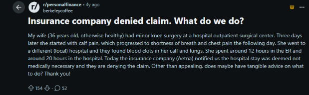 User sharing experience about claim settlement ratio